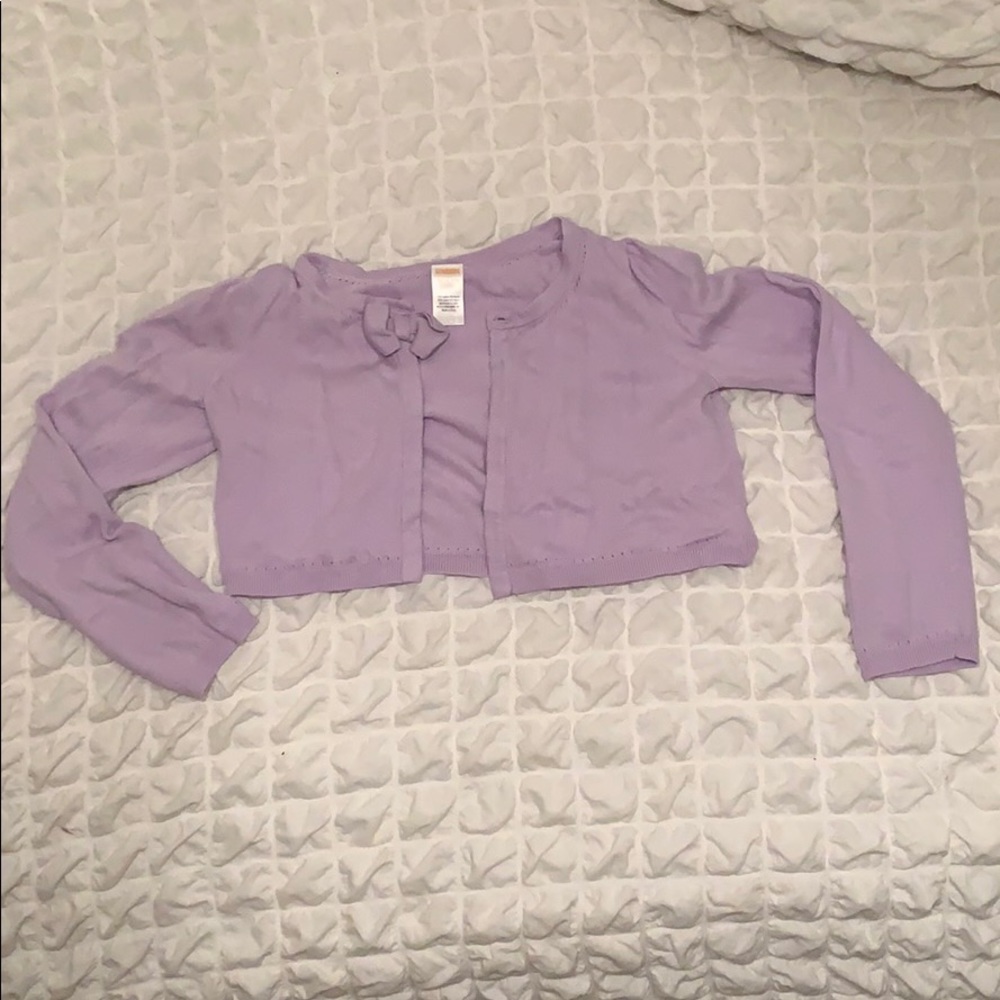 Gymboree lilac purple cropped cardigan